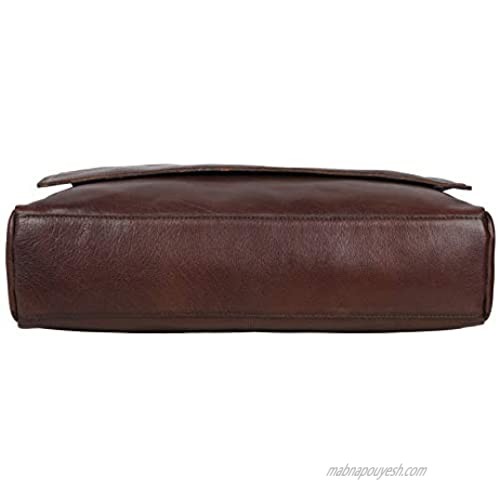 Antonio Valeria Robert Brown Premium Vintage Wash Leather Messenger Bag for Men