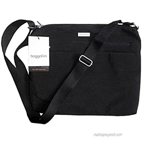 BAGGALLINI Special Edition New Design LARGE ZIPPER Bagg Crossbody Bag Black