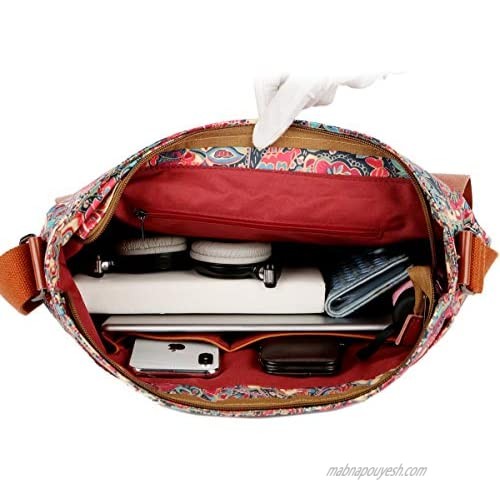 BAOSHA Leather Women's Messenger Bag Shoulder Bag School College Satchel Bookbag fits Ipad Kindle MS-07