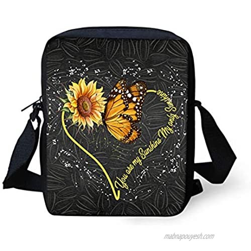 Belidome Sunflower Casual Cute Messenger Bag Small Crossbody Shoulder Mini Bags