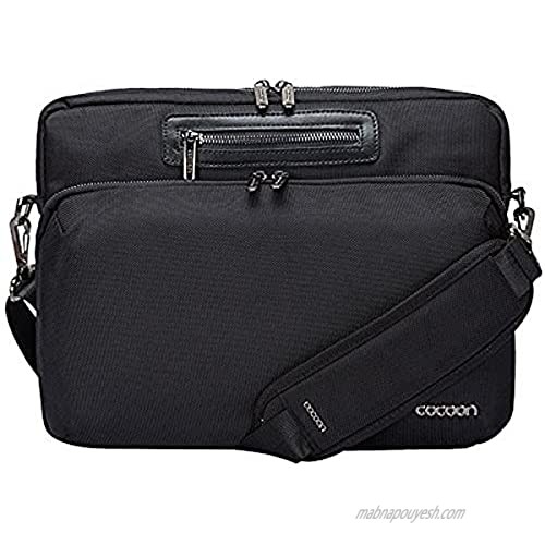 Cocoon MMS2505BK Buena Vista 13" Laptop Messenger Sling with Built-in Grid-IT! Accessory Organizer (Black)
