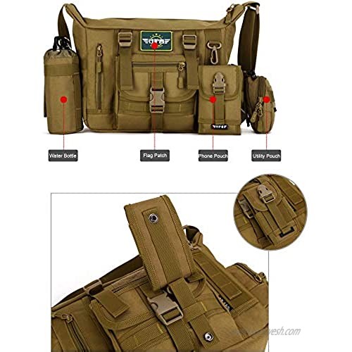 CREATOR Tactical Messenger Bags Military Briefcase Crossbody Shoulder Bags Travel Laptop Messenger Bag