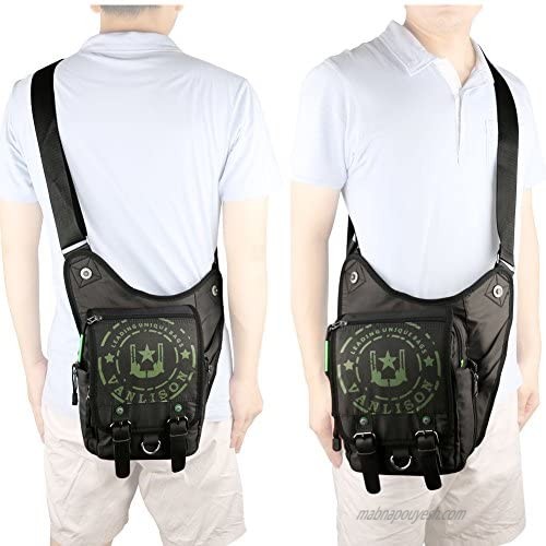 Crossbody Bag Messenger Bag for Men Vanlison Shoulder Bag for Men Men Satchel Bag Black