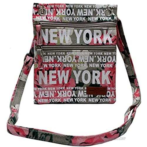 Girl Women NY Floral Travel Daily Messenger Cross Shoulder Sling Small Bag