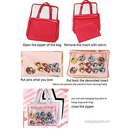 Itabag Ita Message Bag Anime Pins Bag with Insert DIY Cosplay Comic Con (Black)