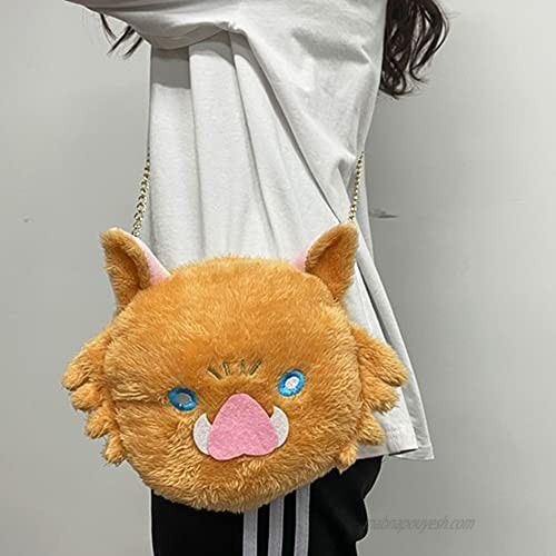 IUTOYYE Plush Crossbody Bag Hashibira Shoulder Bag Daypack Handbag Chain Messenger Bag For Girls