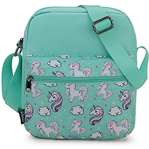 Messenger Bag for Girls RAVUO Cute Unicorn Lightweight Small Crossbody Bag Purse for Teen Girls and Women Teal