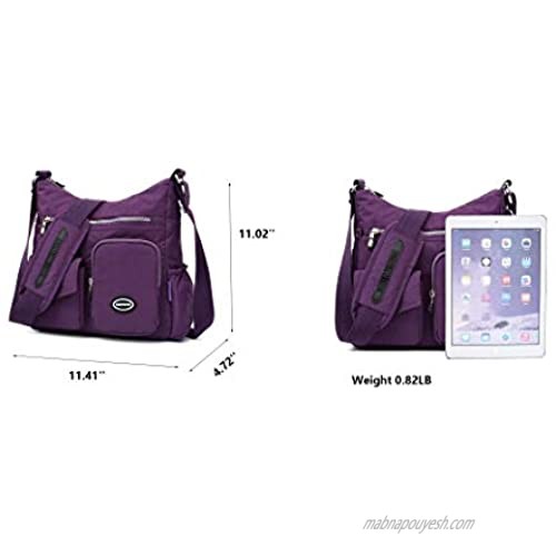 Mfeo Multi Pockets Nylon Out Travel Crossbody Shoudler Bag Messenger Bag Purse