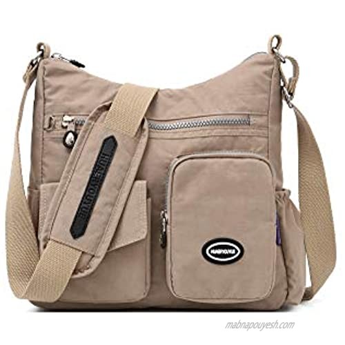 Mfeo Multi Pockets Nylon Out Travel Crossbody Shoudler Bag Messenger Bag Purse