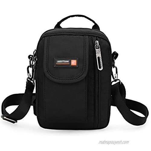 Multi-function Waterproof Shoulder Bag Crossbody Messenger Bag Handbag with Water Bottle Holder Pocket