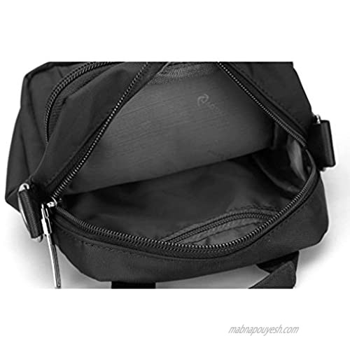 Multi-function Waterproof Shoulder Bag Crossbody Messenger Bag Handbag with Water Bottle Holder Pocket