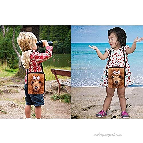 Poceacles Casual Small Kids Messenger Bag Zipper Shoulder Mobile Phone Bag Purse with Adjustable Strap