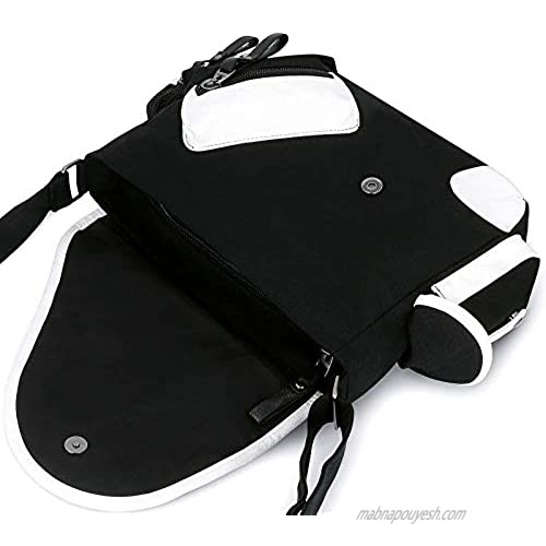 Roffatide Anime Attack on Titan Canvas Messenger Bag Print Satchel Shoulder School Bag Synthetic Leather Flap Crossbody Black