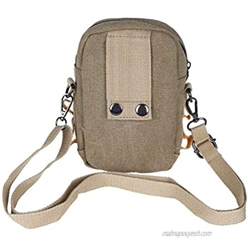 Small Anime Cosplay Canvas Shoulder Bag with for Konohagakure Coat of Arms Beige