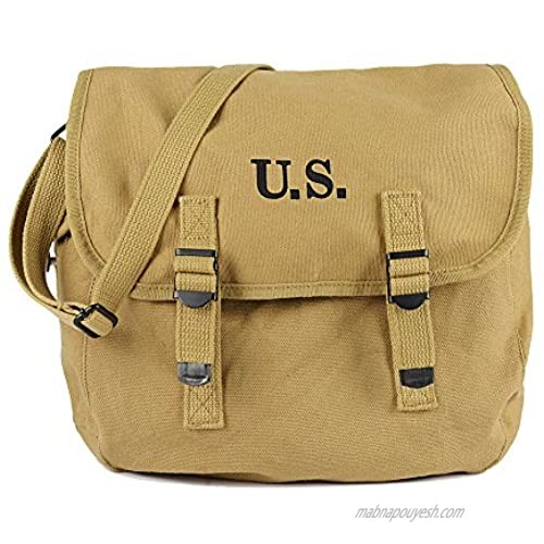 SMONT WW2 US M1936 Haversack Musette Field Bag with Shoulder Strap Military M36 Messenger Bag