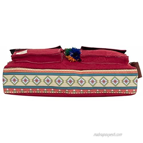 The House of Tara - Multicolour Vintage Crossbody 100% Cotton Canvas Messenger bag with Stylish Design for Women