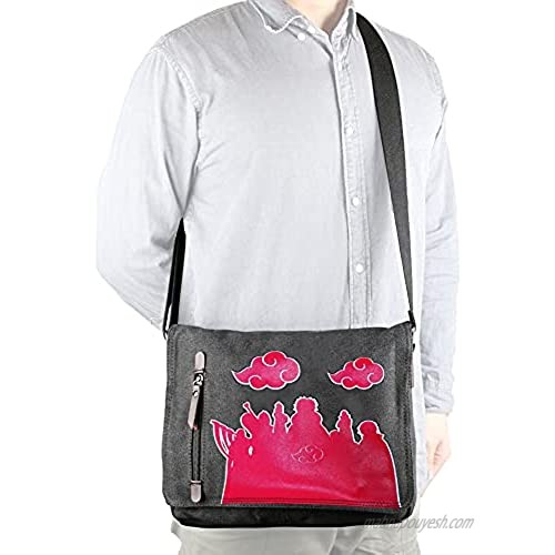Vanlison Canvas Anime Messenger Bag Shoulder Bag Satchel School Bag Red Cloud