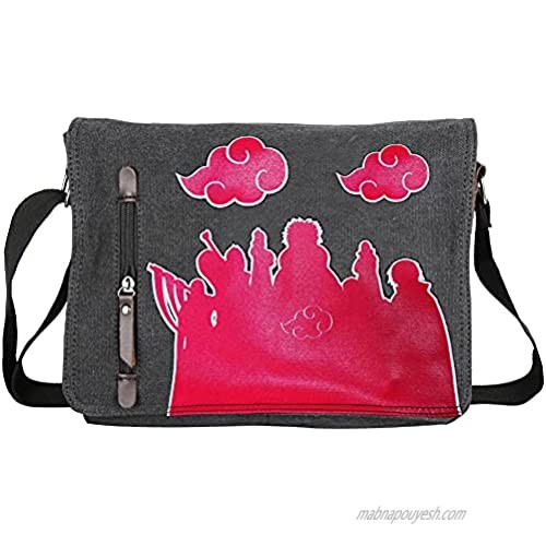 Vanlison Canvas Anime Messenger Bag Shoulder Bag Satchel School Bag Red Cloud
