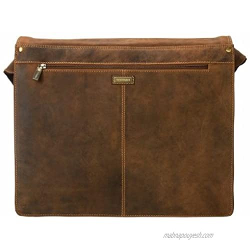 Visconti Harvard X-Large Crossbody Messenger Bag A4 Plus/Distressed Leather Tan One Size