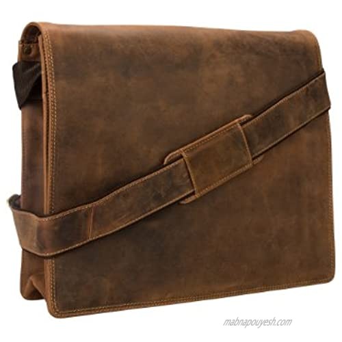 Visconti Harvard X-Large Crossbody Messenger Bag A4 Plus/Distressed Leather  Tan  One Size