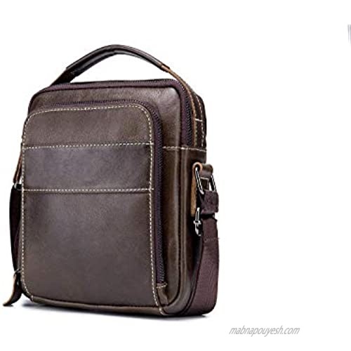 WeeDee Men's Leather Messenger Bag - Classic Vertical Cross Body Bags Shoulder Bag for All-Purpose Use
