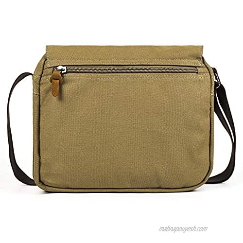 Yeelin Canvas Messenger Bag Vintage Shoulder Bag Leisure Bag for Men Classic Crossbody Bags(Army green)