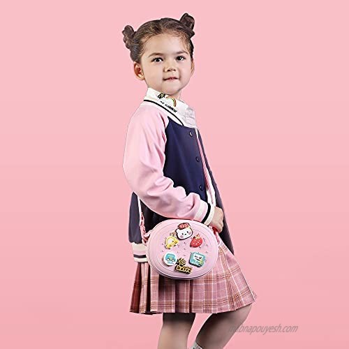 YUNTAB Kids' DIY Ideas Purse Mini Shoulder Messenger Bag for Toddler Environmentally Friendly Material Waterproof Lightweight Large Capacity Handbags for Over 3 Years Old Girls Boys(Pink)