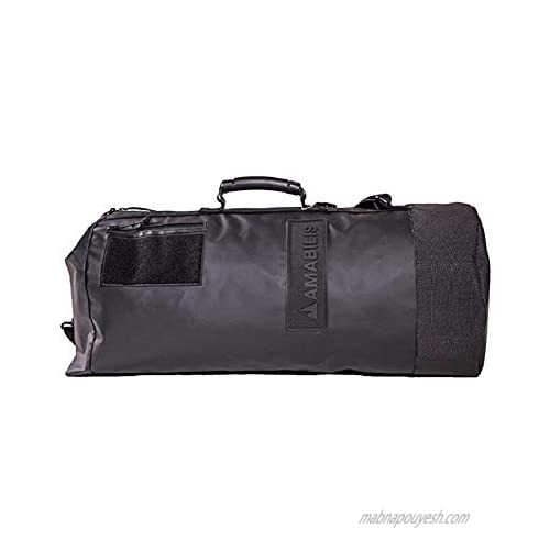 AMABILIS Water Resistant  Heavy Duty Dave Duffel Bag  25 x 12 Inches - 46 liters/2827 cu. In  Stealth Black