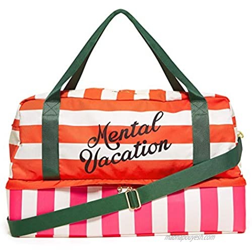 Ban.do Getaway Traveler Bag  Duffle Bag with Shoe Compartment and Removable/Adjustable Shoulder Strap  Mental Vacation