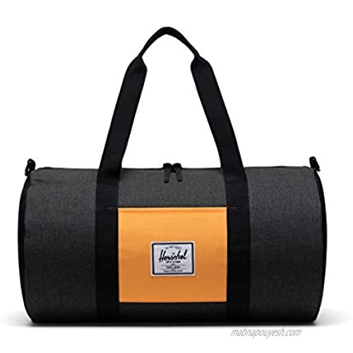 Herschel Sutton Duffle Mid-Volume  Black Crosshatch/Black/Blazing Orange  One Size