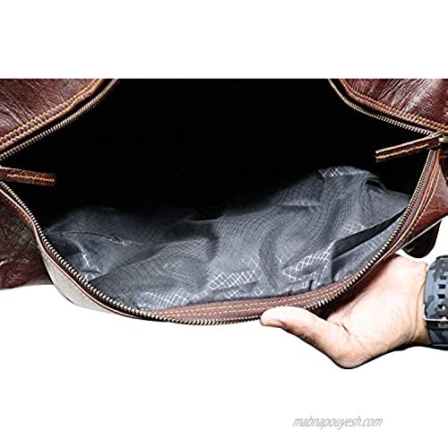 HG-LTHR 20 Leather Duffle Bag Travel Carry-On Waterproof Luggage Overnight Gym Weekender Bag