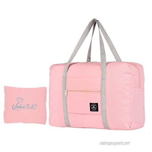 iLotusBAG Foldable Travel Duffel Bag Tote Carry on Luggage Lightweight Nylon Sport for Women Girls