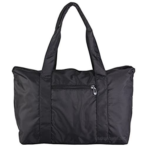 Leberna Travel Packable Luggage Lightweight - Foldable Duffel Bag Tote Bag Black