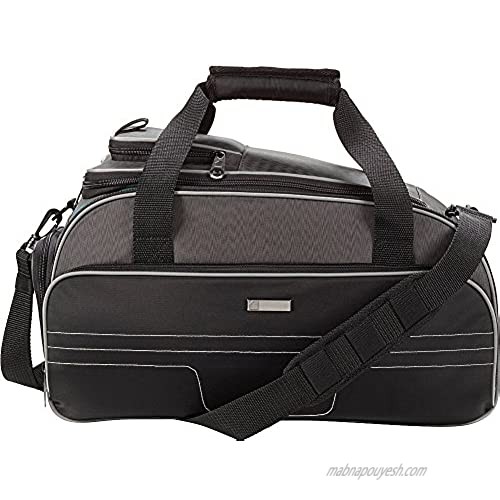 ONboard Underseat Carry On Duffel Bag with Anti Theft RFID Blocking Protection  Padded  Black  One Size