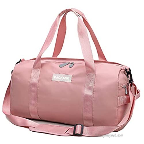 paerma Sports Duffel Bag for Men and Women Large Capacity Multifunction Lightweight Yoga Gym Handbags Perfect for Travel Workout Swimming  Pink