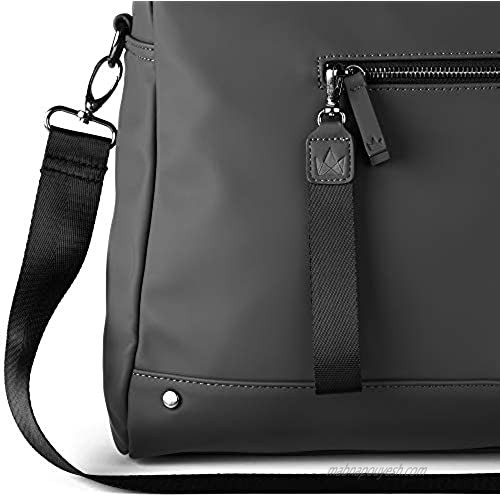 The Friendly Swede Weekender Bag Duffle Overnight Bag - High-end Vreta Collection - 35L Travel Duffel Weekend Bag For Women and Men (Black)
