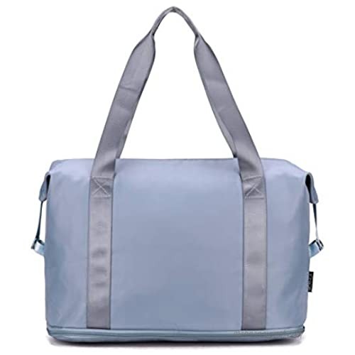 Travel Duffel Bag Gym Bag Beach Tote Weekend Bag Tote Bag for Women (Blue)