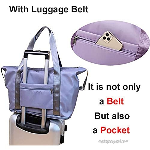 Travel Duffel Bags Extra Large Size Nylon Expandable Weekender Luggage Tote Bag for Women
