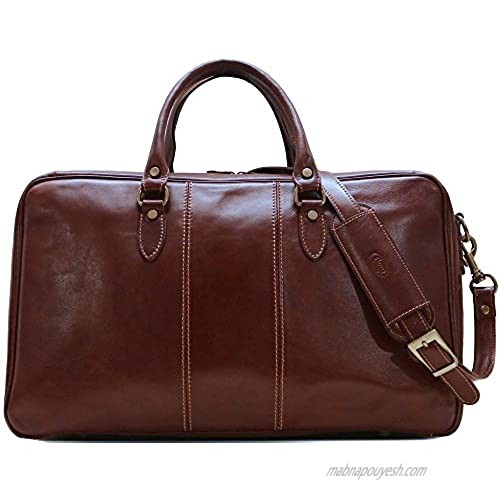 Venezia Suitcase Duffle Bag Weekender in Full Grain Leather