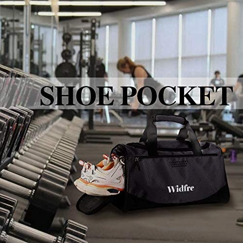 Widfre Sports Gym Bags Duffle Bag for Travel Daily Use TPU Waterproof Pocket Shoes Compartment Women and Men