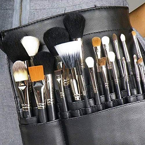 22 Pockets Professional Cosmetic Makeup Brush Bag with Artist Belt Strap
