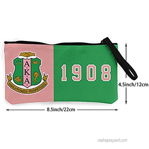 AKA Canvas Cosmetic Bags Printed Alpha Kappa Alpha Makeup Bag Multi-Function Travel Toiletry Case Wallet Coin Pouch Purse