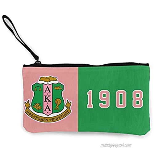 AKA Canvas Cosmetic Bags Printed Alpha Kappa Alpha Makeup Bag  Multi-Function Travel Toiletry Case Wallet Coin Pouch Purse