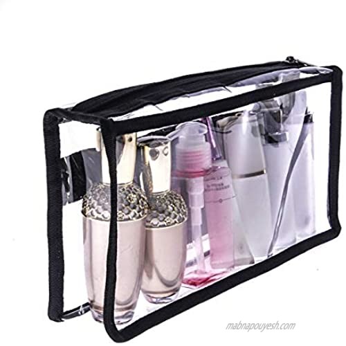 Clear PVC Makeup Bag Transparent Actor Bag Large Cosmetic Organizer Bag Makeup Kits Pouch