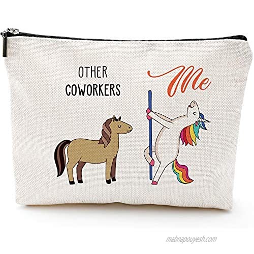 Coworker Gifts for Women - Funny Birthday  Going Away  Coworker Leaving Gifts Retirement Gifts Colleagues   Friends  Work Bestie  BFF - Makeup Bag