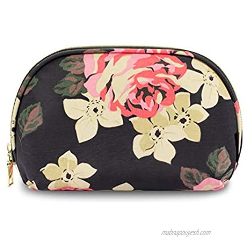 ibeacos Makeup Bag Travel Cosmetic Organizer Bag for Women Girls Floral Make up Pouch for Purse  Peony