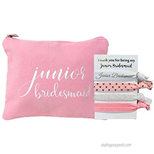 Junior Bridesmaid Canvas Pouch for Gift for Junior Bridesmaid Proposal or Thank You Gift
