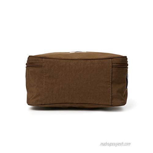 LINE FRIENDS Nylon Collection BROWN Character Toiletry Makeup Cosmetic Bag for Travel Essentials Small Brown