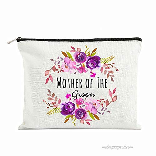 Mother of The Groom Gifts Makeup Bag Pouch Purse Bag Tote Bag for Bridal Party Gifts Wedding Party Gifts from Daughter Son