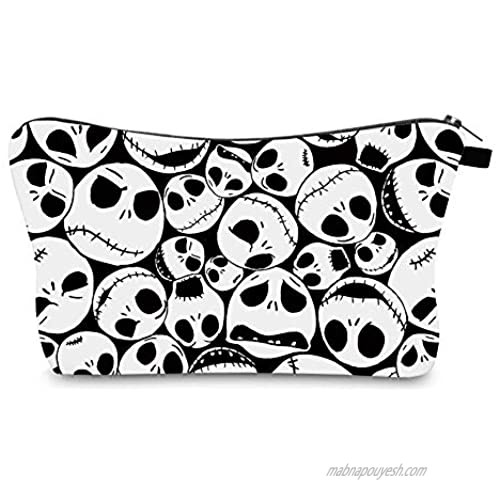 Nightmare Before Christmas Cosmetic Bag for Women Adorable Roomy Makeup Bags Travel Toiletry Bag Accessories Organizer